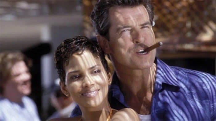 Pierce brosnan smoking a cigar