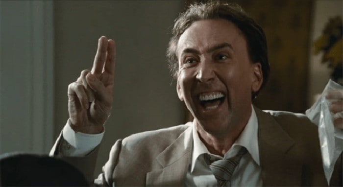 Nicolas Cage intense scene