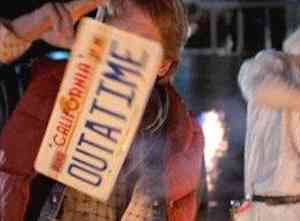 Back to the Future license plate