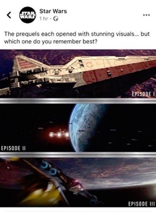 Star Wars Facebook blunder