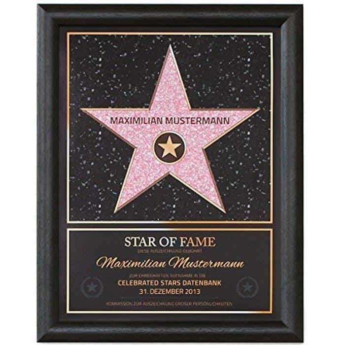 Personalised walk of fame star