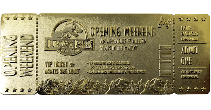 Jurassic Park 24k Gold Prop