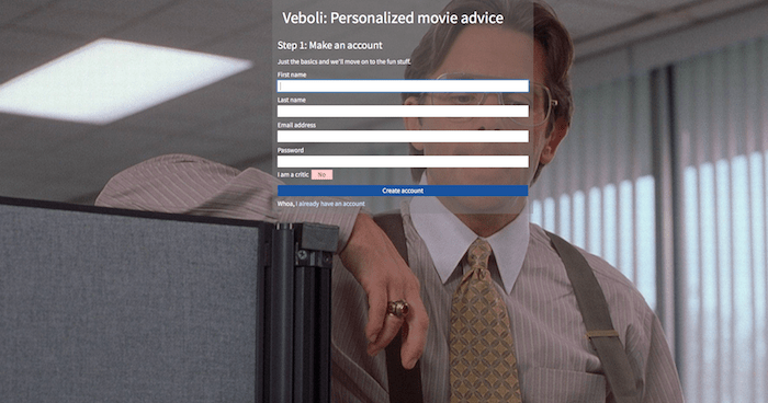 Veboli Set Up Page