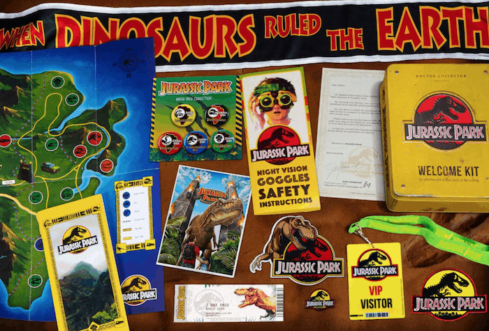 Jurassic Park Welcome Pack Contents