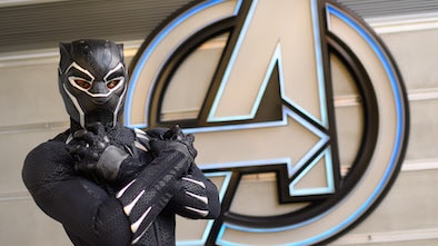 Black Panther at Avengers Campus