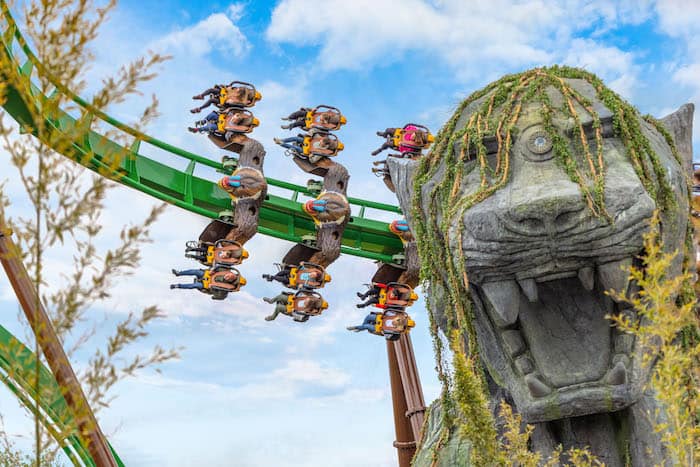 NEW rollercoaster, Mandrill Mayhem, at Chessington World of Adventures Resort in World of Jumanji