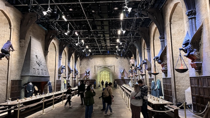 Great Hall set at the Warner Bros Studio Tour London
