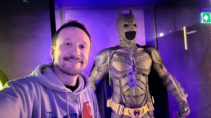 Sean Evans and Dark Knight Costume