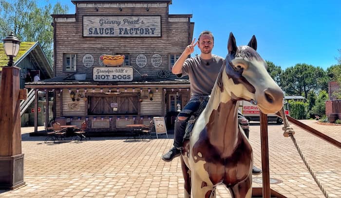 Sean Evans auf einem Pferd